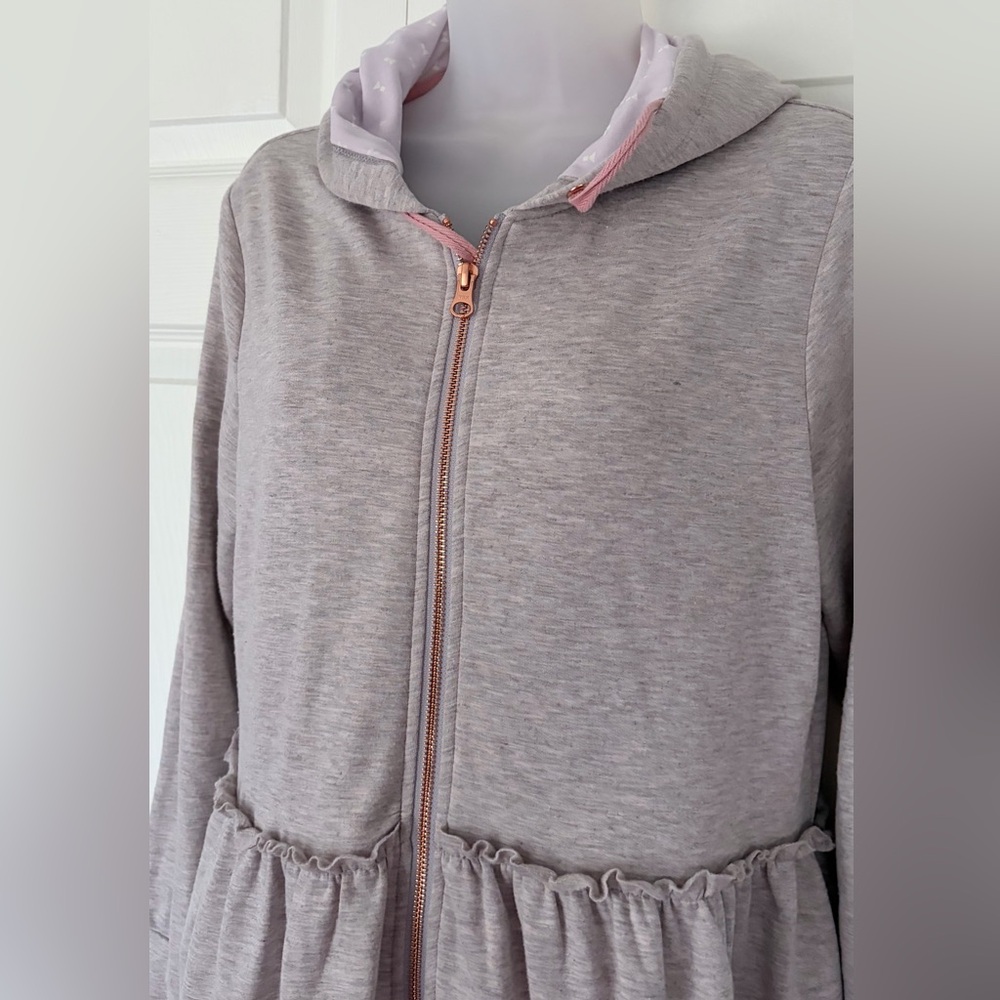Matilda Jane Women’s Jacket Lookin Good Hoodie Ruffle Peplum Terry Zip Up size S - Picture 2 of 13